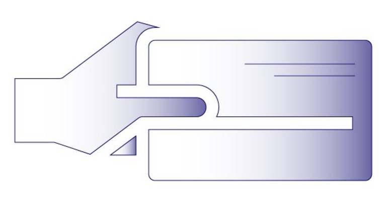 Icon of a hand holding a credit card
