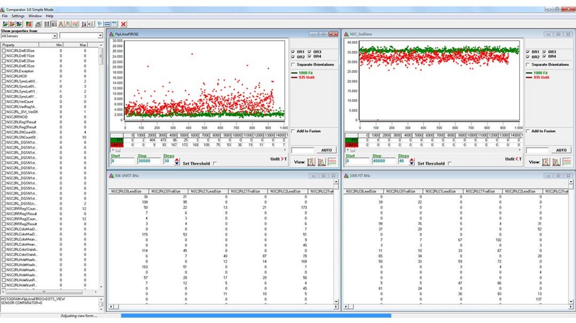 Screenshot of G+D's Banknote Analytics Eco Comparator