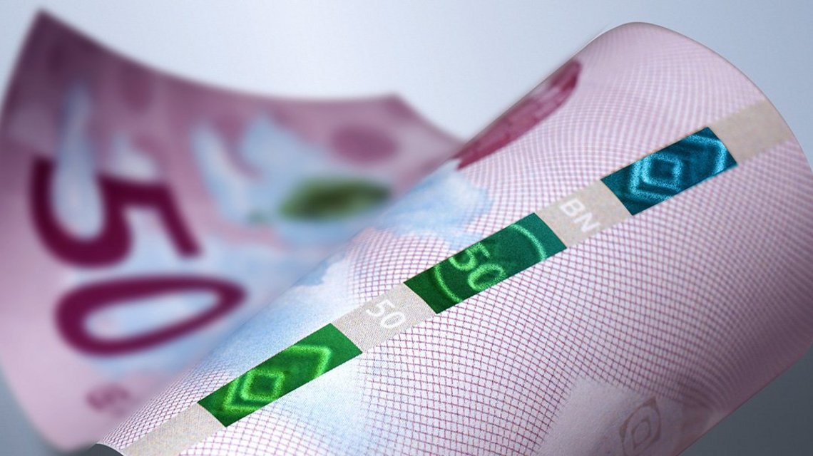 Galaxy® Registered for perfect design integration: When needed, Galaxy® security threads can be embedded in the paper on a registered basis, to precisely position individual motifs in relation to the overall design of the note.