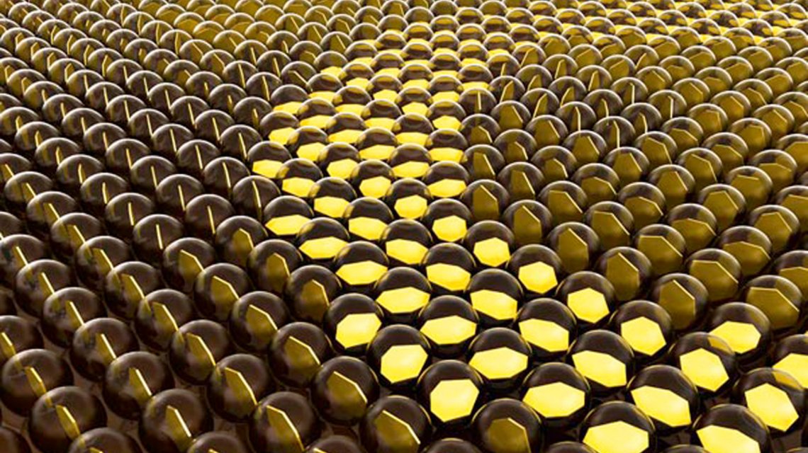 Close-up of a banknote with optically variable effect color printing, partially flat lying particles