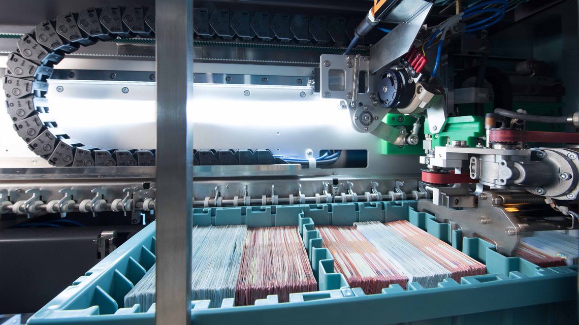 G+D’s NotaTray bank note trays have significant impact on efficiency, automation and sustainability across the cash cycle.