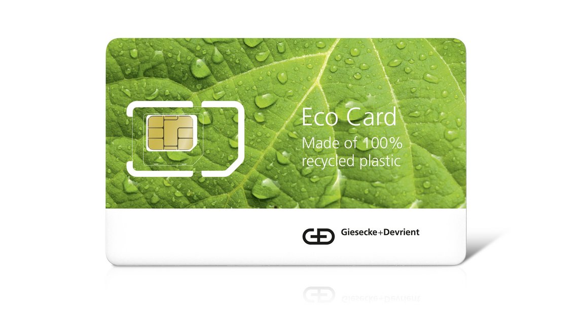 Eco SIM card made from recycled plastic