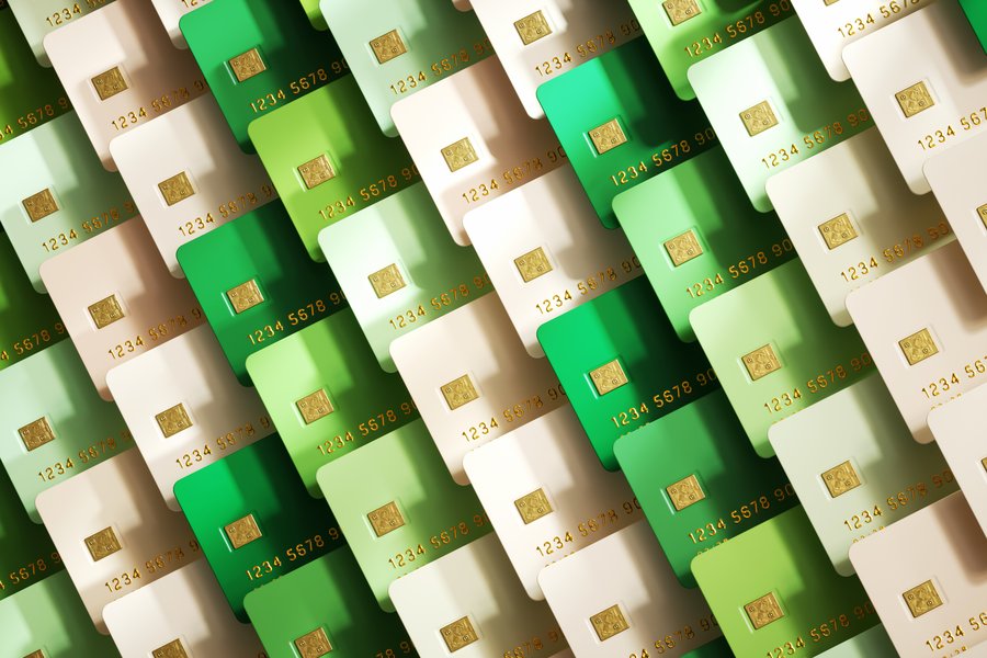 Collection of green payment cards