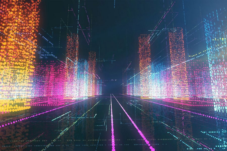 Digital city symbolizes cybersecurity vulnerabilities