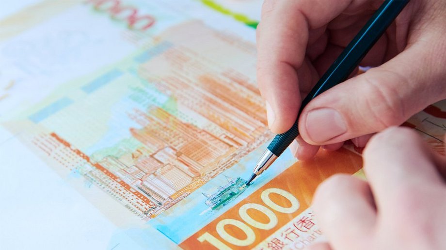Design a banknote pen hand