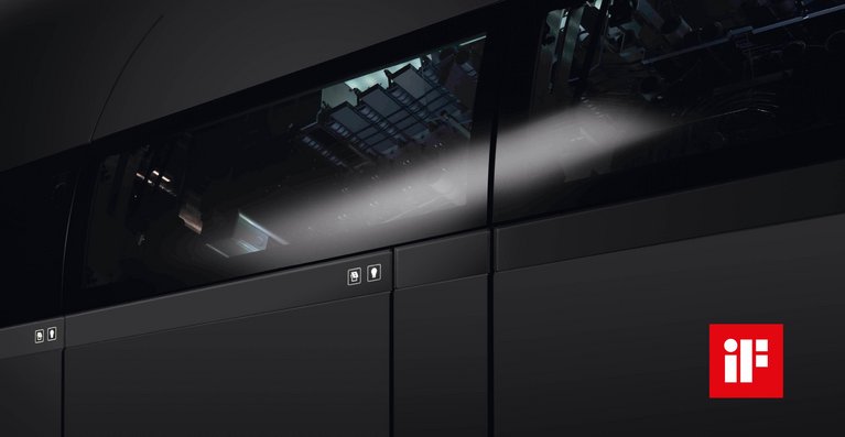 Finger touching an illuminated lock icon