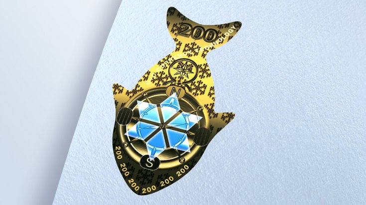 varifeye® ColourChange patch in the shape of a fish