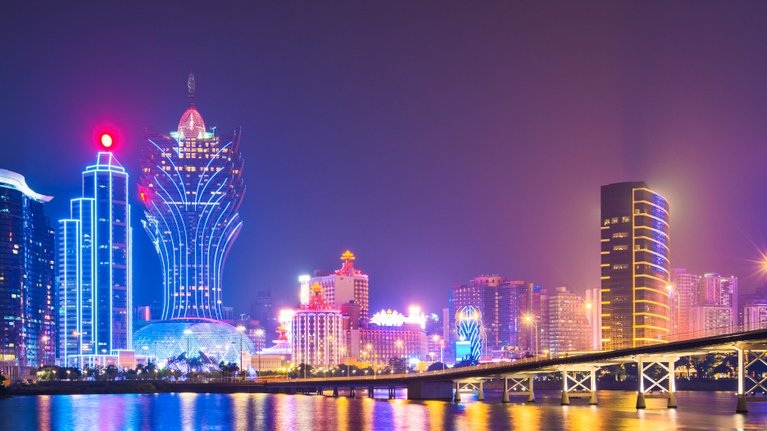 Macau skyline by night
