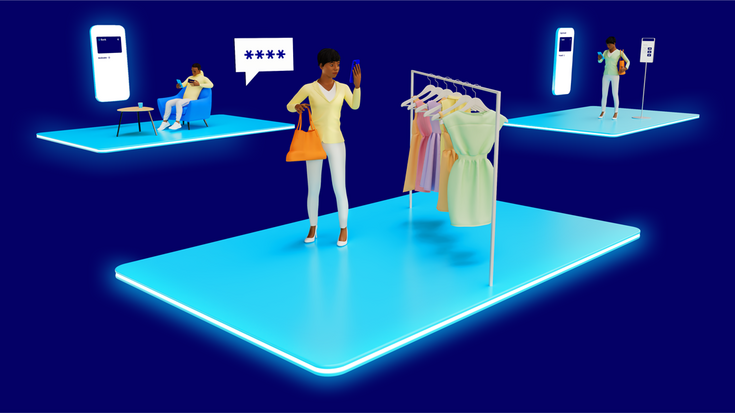 3D model of a smartphone showing a credit card and the text Do you want to activate your new card?