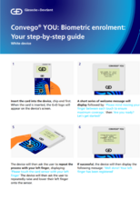 Cover of Step-by-Step Guide for Convego YOU biometric enrolment - white deivce
