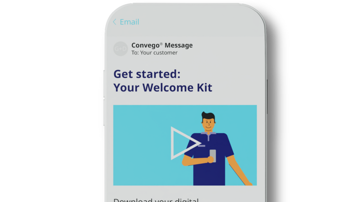 Mobile Device showing with an incoming message