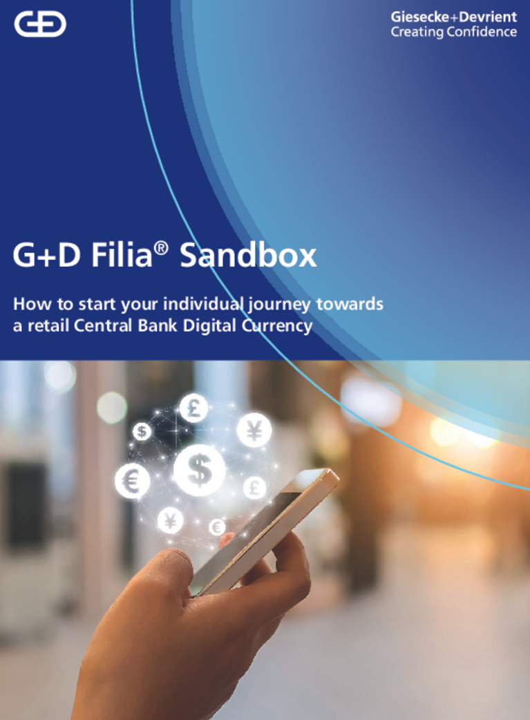 Cover of G+D FILIA Sandbox brochure