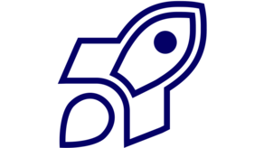 Icon with a space rocket