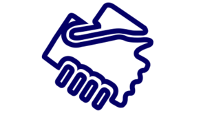 Icon with a handshake